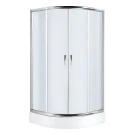 Душова кабіна SERIE F-ECO Santeh 8001F-ECO 80 х 80 х 195 см — вид на білому тлі