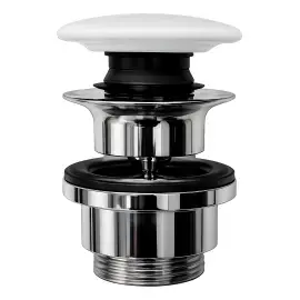 Донный клапан для раковины Clic-Clac SDR Ceramiche WPIL White Alpin — вид на белом фоне