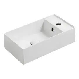 Умивальник Agile Simas AG50 Glossy White — вид на білому тлі