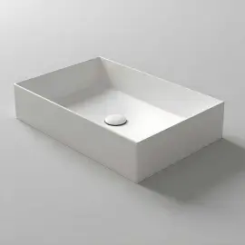 Умивальник Agile Simas AG60 Glossy White — бічний ракурс