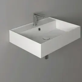 Умивальник Agile Simas AG61 Glossy White — бічний ракурс