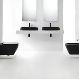 Унітаз підвісний Baden Baden Simas BB18-65 + BB004-65 Nero Matt — бічний ракурс