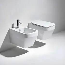 Унитаз подвксной Baden Baden Simas BB18 + BB004 — боковой ракурс