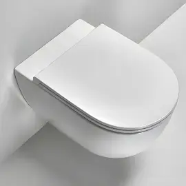Унітаз підвісний Trevi Simas TR18-42 + TR004-42 Bianco Matt — бічний ракурс