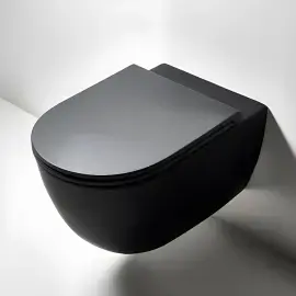 Унітаз підвісний Trevi Simas TR18-65 + TR004-65 Nero Matt — бічний ракурс