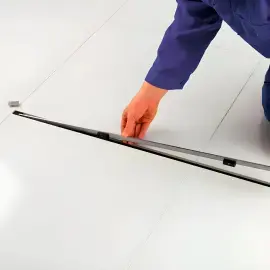 Комплект душовий трап Advantix Vario L300-1200 мм, H95-150 мм Viega 686277+686284 — бічний ракурс