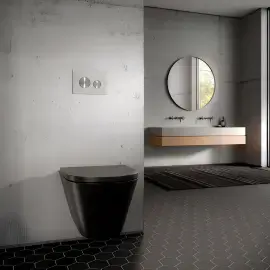 Змивна клавіша TECEloop TECE 9240614 Light Concrete — вид спереду