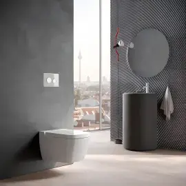 Вбудована частина змивної клавіші TECEloop TECE 9240663 White — вид спереду