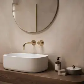 Змішувач для раковини зі стіни, з внутрішньою частиною Vema V17050.AP.098 — вид спереду