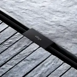 Решітка для душового каналу Visign SR2 L300-1200 мм Viega 711870 Matt Black — вид спереду