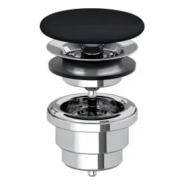 Незапірний клапан Villeroy & Boch 680800S5 Ebony — вид на білому тлі