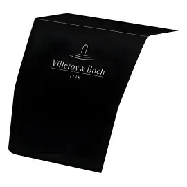 Комплект підключення води до зливу-переливу для ванни Squaro Edge 12 Villeroy & Boch UPCON0123-33 Black Matt — вид на білому тлі