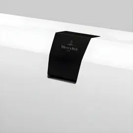 Комплект підключення води до зливу-переливу для ванни Squaro Edge 12 Villeroy & Boch UPCON0123-33 Black Matt — вид спереду
