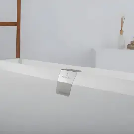 Комплект підключення води до зливу-переливу для ванни Squaro Edge 12 Villeroy & Boch UPCON0123 Хром — вид згори