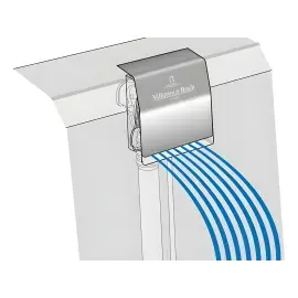 Комплект підключення води до зливу-переливу для ванни Squaro Edge 12 Villeroy & Boch UPCON0123 Хром — ракурс 3/4