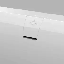 Комплект підключення води до зливу-переливу для ванни Squaro Edge 12 Villeroy & Boch UPCON0123-RW Stone White — вид спереду