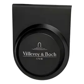 Комплект підключення води до зливу-переливу для ванни Oberon 2.0 Villeroy & Boch UPCON0136-33 Black Matt — вид на білому тлі