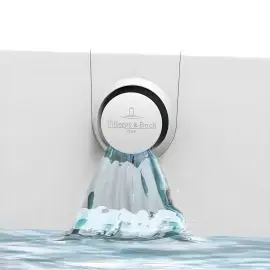 Комплект підключення води до зливу-переливу для ванни Oberon 2.0 Villeroy & Boch UPCON0136-RW Stone White — вид спереду