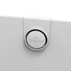 Комплект підключення води до зливу-переливу для ванни Oberon 2.0 Villeroy & Boch UPCON0136-RW Stone White — бічний ракурс