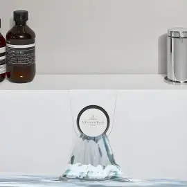 Комплект підключення води до зливу-переливу для ванни Oberon 2.0 Villeroy & Boch UPCON0136-RW Stone White — вид згори