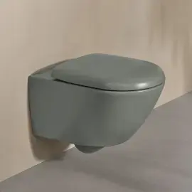 Унітаз Antao Villeroy & Boch 4674T0R8 Morning Green CeramicPlus — бічний ракурс