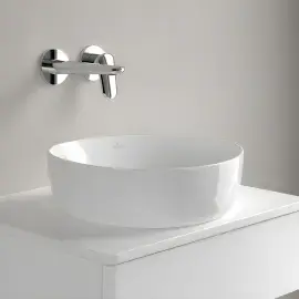 Умивальник Antao Villeroy & Boch 4A7240R1 Alpine White CeramicPlus — у встановленому вигляді