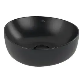 Умивальник Antao Villeroy & Boch 4A7240R7 Pure Black CeramicPlus — вид на білому тлі