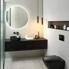 Умивальник Antao Villeroy & Boch 4A7240R7 Pure Black CeramicPlus — вид згори