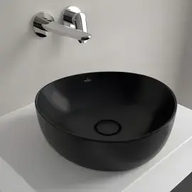 Умивальник Antao Villeroy & Boch 4A7240R7 Pure Black CeramicPlus — вид ззаду