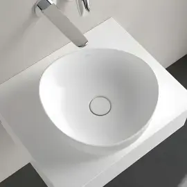 Умивальник Antao Villeroy & Boch 4A7240RW Stone White CeramicPlus — деталь крупним планом