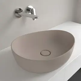 Умивальник Antao Villeroy & Boch 4A7351AM Almond CeramicPlus — деталь крупним планом