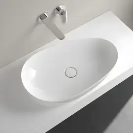 Умивальник Antao Villeroy & Boch 4A7465R1 Alpine White CeramicPlus — деталь крупним планом