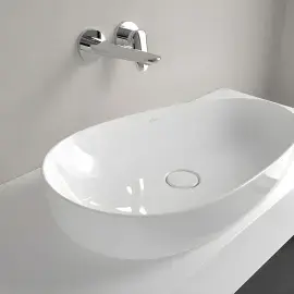 Умивальник Antao Villeroy & Boch 4A7465R1 Alpine White CeramicPlus — в інтерʼєрі ванної кімнати