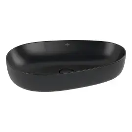 Умивальник Antao Villeroy & Boch 4A7465R7 Pure Black CeramicPlus — вид на білому тлі