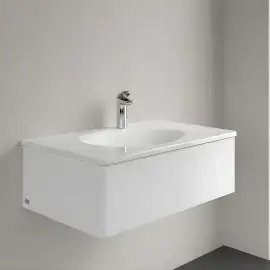 Умивальник Antao Villeroy & Boch 4A7581R1 Alpine White CeramicPlus — ракурс 3/4