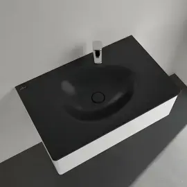 Умивальник Antao Villeroy & Boch 4A7581R7 Pure Black CeramicPlus — вид спереду