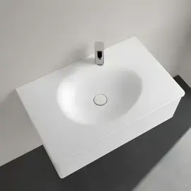 Умивальник Antao Villeroy & Boch 4A7581RW Stone White CeramicPlus — вид ззаду