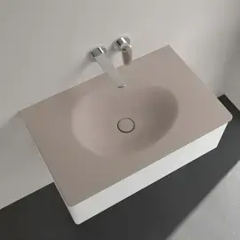 Умивальник Antao Villeroy & Boch 4A7583AM Almond CeramicPlus — вид спереду