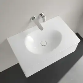 Умивальник Antao Villeroy & Boch 4A7583R1 Alpine White CeramicPlus — вид спереду