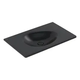 Умивальник Antao Villeroy & Boch 4A7583R7 Pure Black CeramicPlus — вид на білому тлі