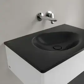Умивальник Antao Villeroy & Boch 4A7583R7 Pure Black CeramicPlus — вид згори
