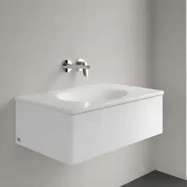Умивальник Antao Villeroy & Boch 4A7583RW Stone White CeramicPlus — бічний ракурс