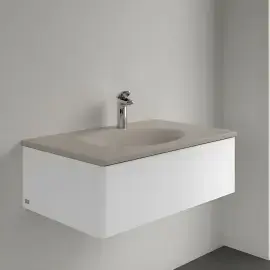Умивальник Antao Villeroy & Boch 4A7584AM Almond CeramicPlus — бічний ракурс