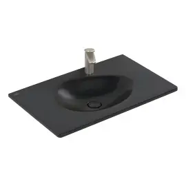 Умивальник Antao Villeroy & Boch 4A7584R7 Pure Black CeramicPlus — вид на білому тлі
