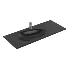 Умивальник Antao Villeroy & Boch 4A77LBR7 Pure Black CeramicPlus — вид на білому тлі