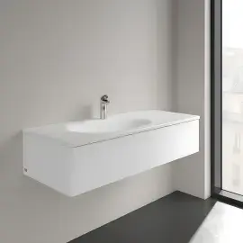 Умивальник Antao Villeroy & Boch 4A77LBRW Stone White CeramicPlus — бічний ракурс