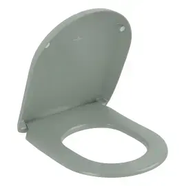 Сидіння з кришкою для унітазу (SoftClosing і QuickRelease) Antao Villeroy & Boch 8M67S1R8 Morning Green — вид спереду