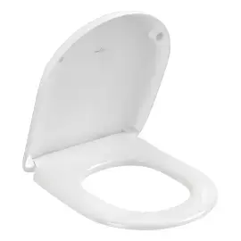Сидіння з кришкою для унітазу (SoftClosing і QuickRelease) Antao Villeroy & Boch 8M67S1RW Stone White — вид спереду