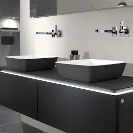 Умивальник Artis Villeroy & Boch 417841BCT8 Coal Black — вид ззаду