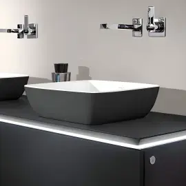 Умивальник Artis Villeroy & Boch 417841BCT8 Coal Black — вид всередину
